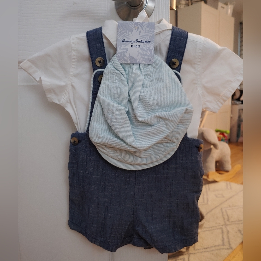 Tommy bahama boys 3 piece short set 3-6 months